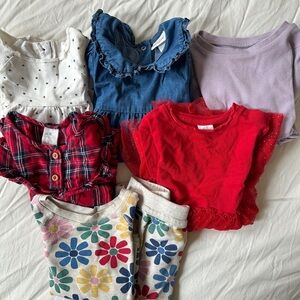 Assorted baby girl clothes